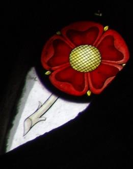 One of the four rose emblems